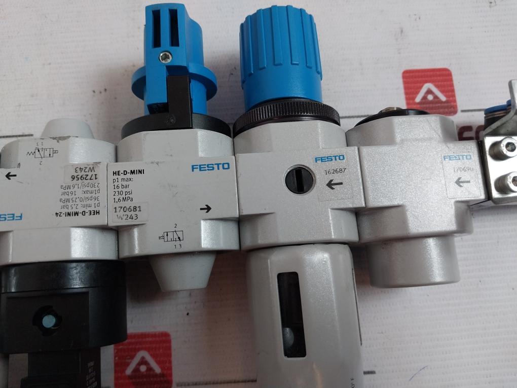 Festo Hee-d-mini-24 Air Preparation Unit 19-26.4V Dc 2.5W Ip00/65 36Psi/0,25Mpa