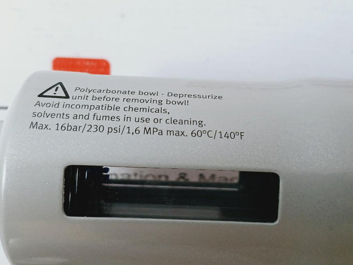 Festo Lfr-d-midi Filter Regulator Unit With Pressure Gauge 16bar/230 Psi/1,6 Mpa