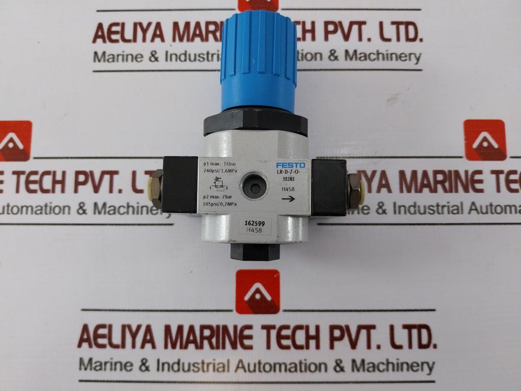 Festo Lr-d-7-o-mini Pressure Regulator, Used, 16bar Max, 1/4'' Npt"