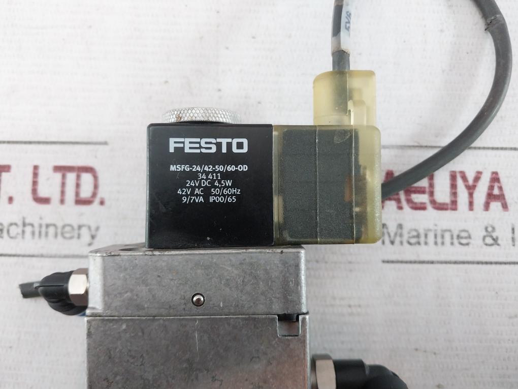 Festo Mfh-3-1/4-s Solenoid Valve 7959 W702 138,120Psi 42Vac 50/60Hz
