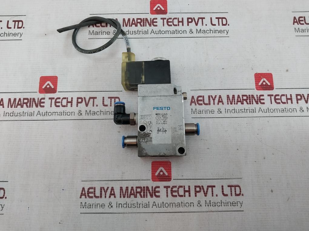 Festo Mfh-3-1/4-s Solenoid Valve 7959 Wd02 4-145Psi 8-120Psi 1-8Bar 50/60Hz