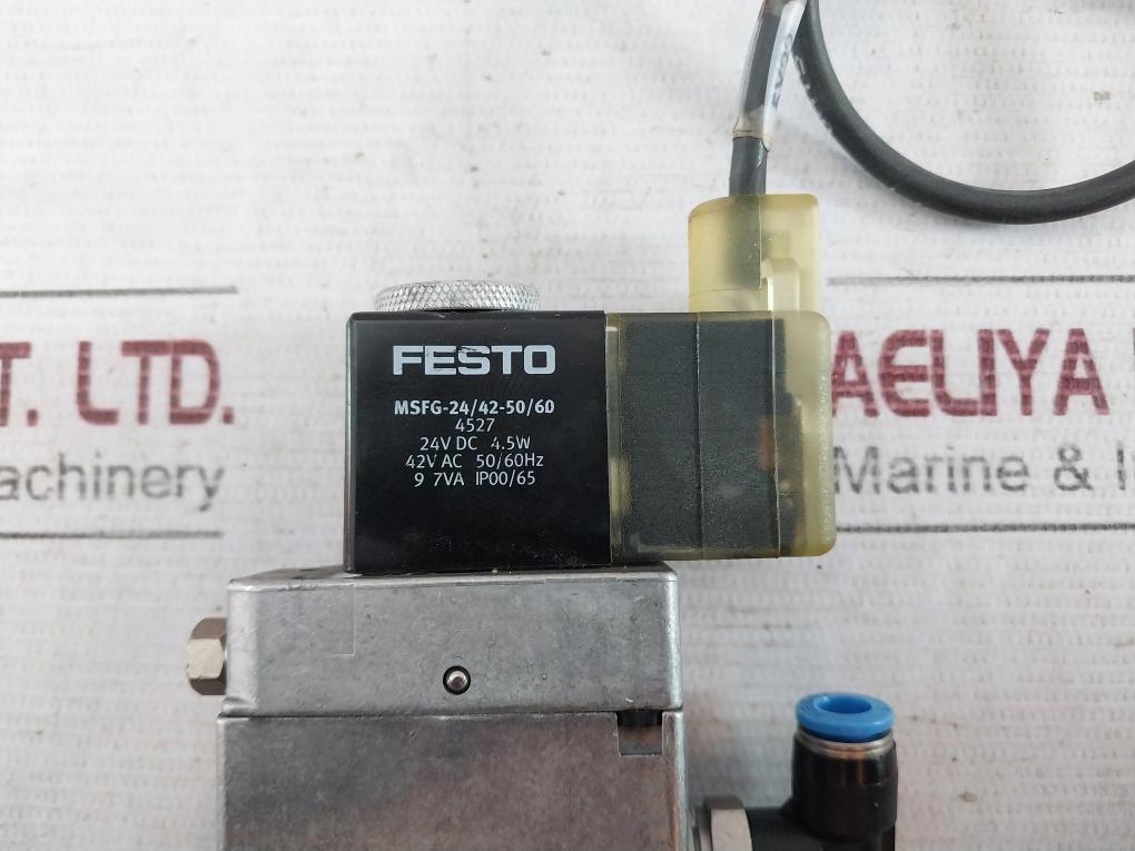Festo Mfh-3-1/4-s Solenoid Valve 7959 Wd02 4-145Psi 8-120Psi 1-8Bar 50/60Hz