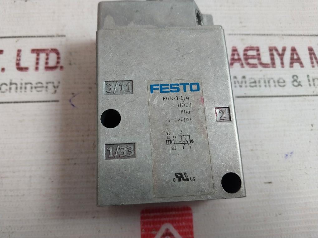 Festo MFH-3-1/4 Solenoid Valve 1,5-8BAR 21-120PSI 2885210