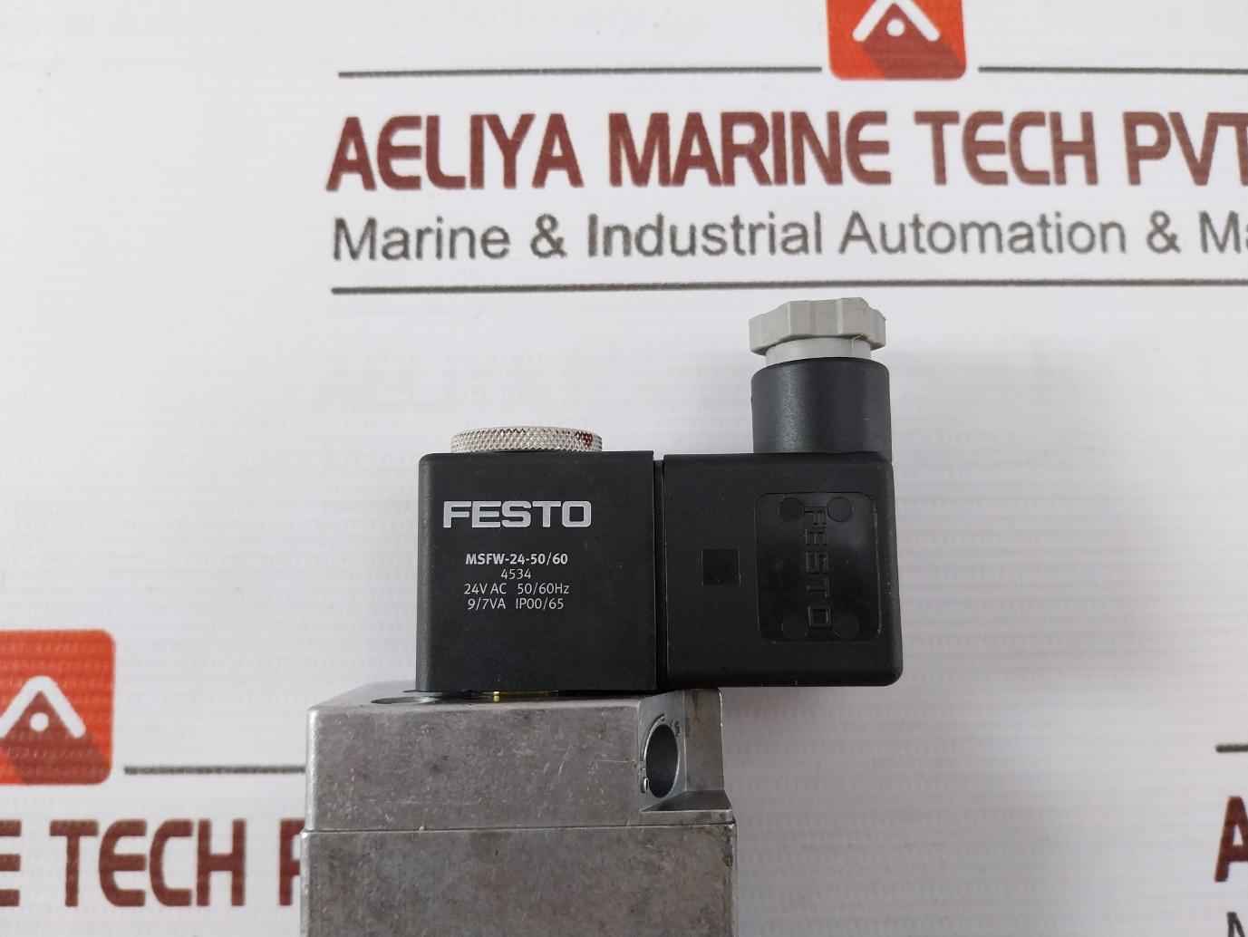 Festo Mfh-3-1/4 Solenoid Valve 75-116Psi 24Vac 50/60Hz Ip00/65