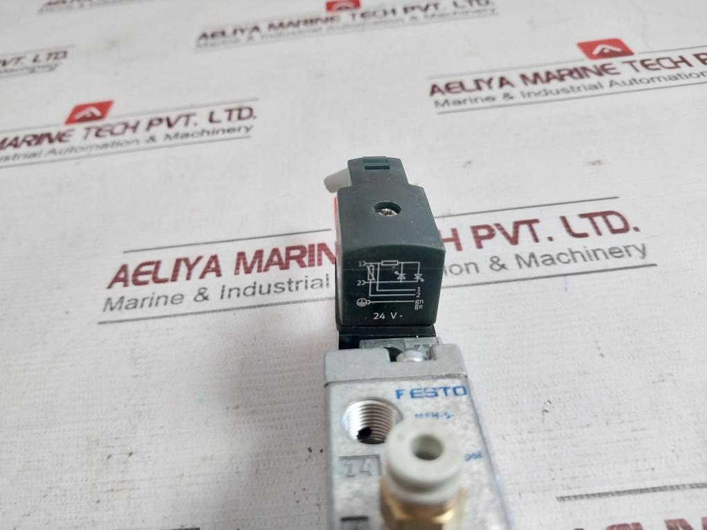 Festo Mfh-5-1/8-b Pneumatic Solenoid Valve 24V Dc 4,5W 2-10Bar 42V Ac 50/60Hz
