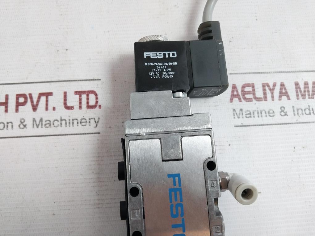 Festo Mfh-5-1/8-b Solenoid Valve 2-10Bar 24V Dc 4 , 5W 28-145Psi