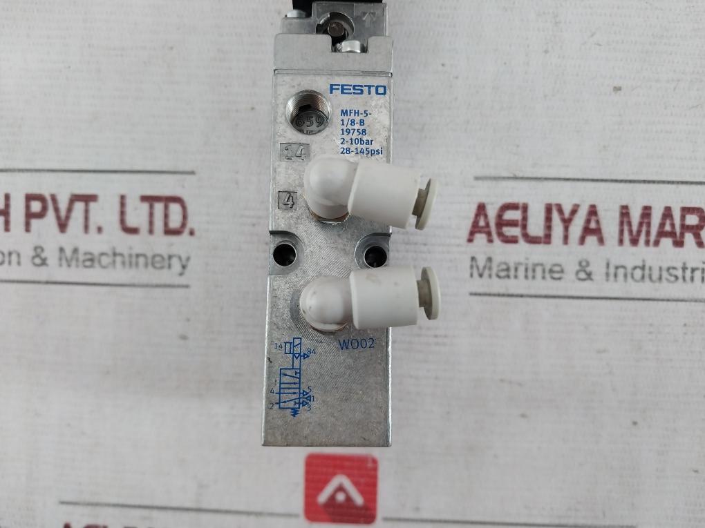 Festo Mfh-5-1/8-b Solenoid Valve Msfg-24/42-50/60-od 42Vac 50/60Hz 24Vdc 4,5W