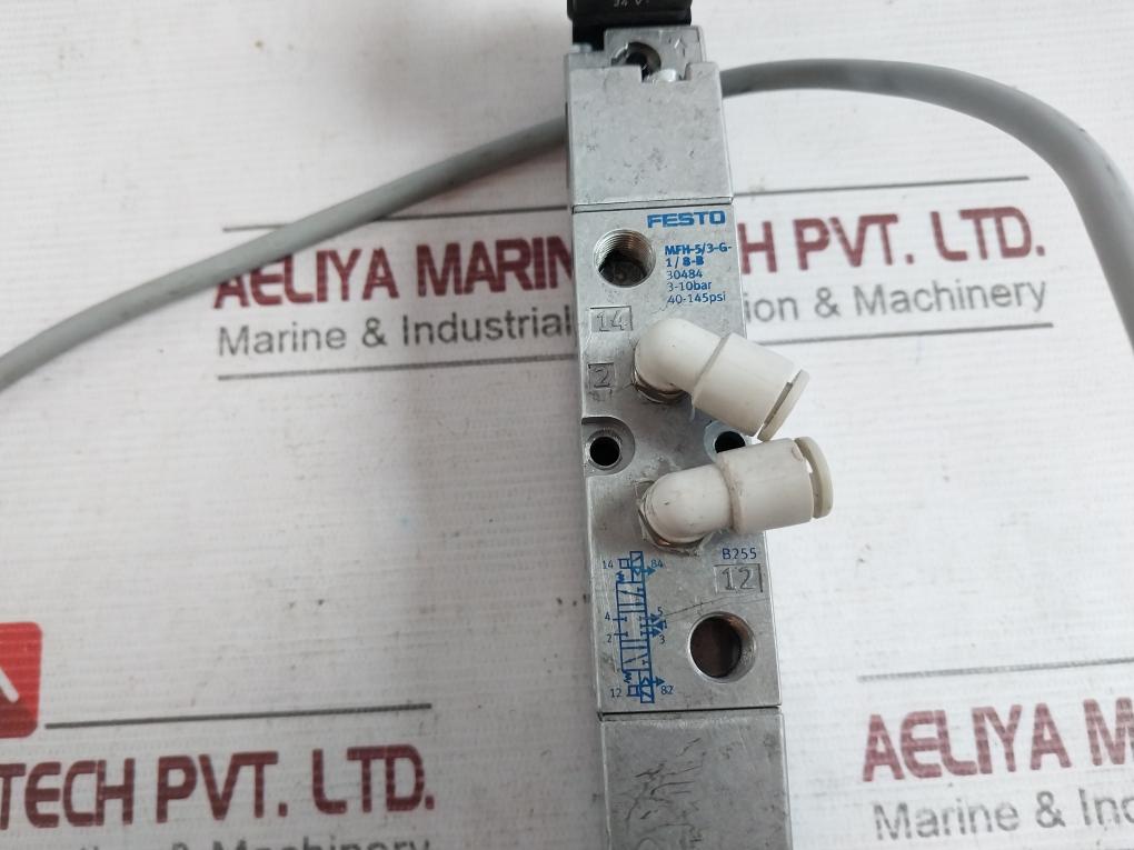 Festo Mfh-5/3-g-1/8-b Solenoid Valve 3-10Bar 24V Dc 4,5W 42V Ac 50/60Hz