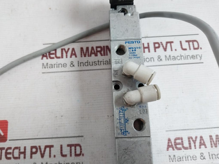 Festo Mfh-5/3-g-1/8-b Solenoid Valve 3-10Bar 24V Dc 4,5W 42V Ac 50/60Hz