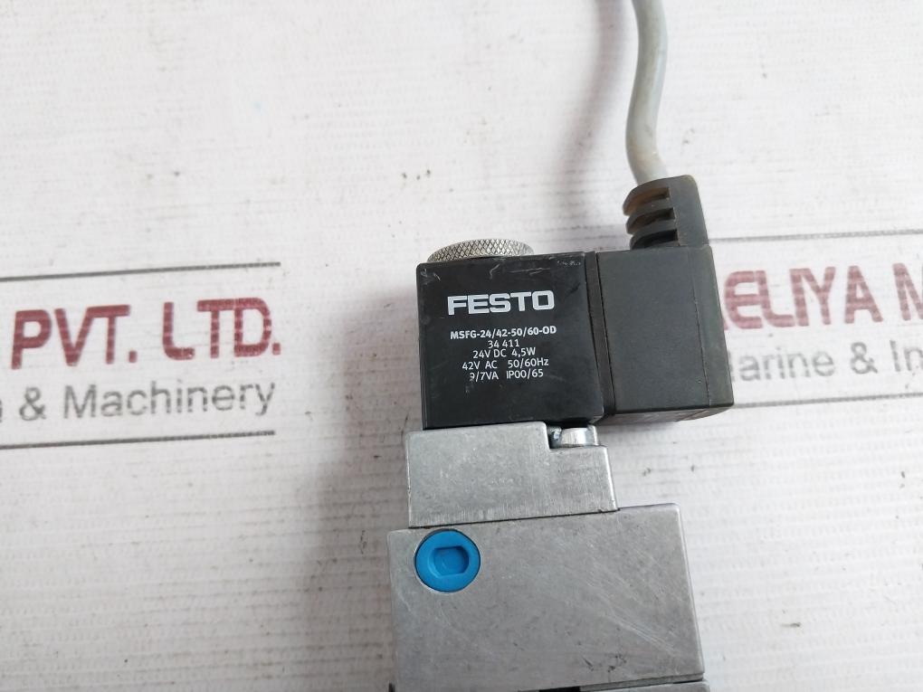 Festo Mfh-5/3-g-1/8-b Solenoid Valve 3-10Bar 24V Dc 4,5W 42V Ac 50/60Hz