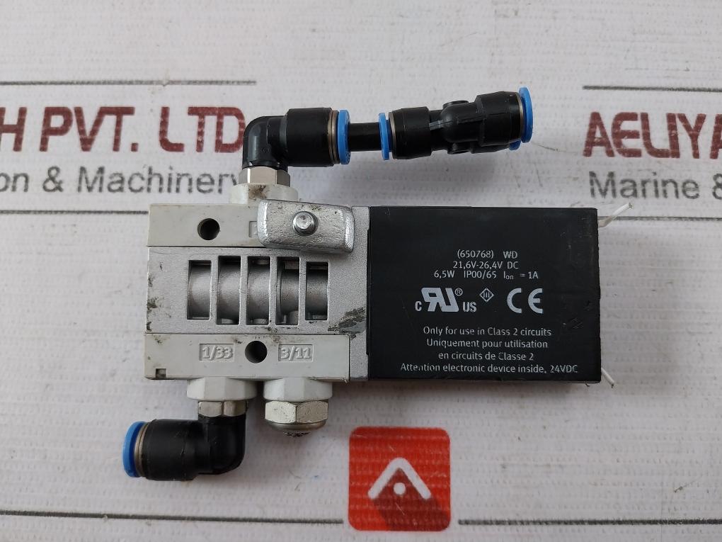 Festo Mhe3-ms1H-3/2G-1/8 Solenoid Individual Air Valve 525147 24V Dc