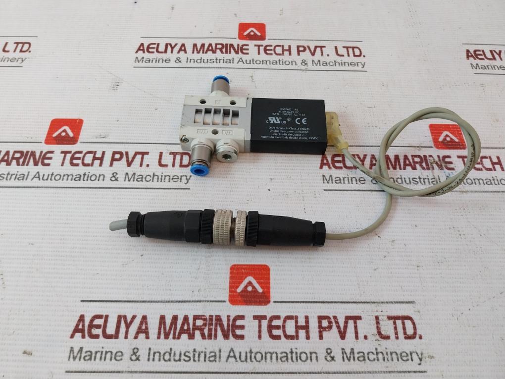 Festo Mhe3-ms1H-3/2G-1/8 Solenoid Valve With Connecting Cable 21,6V-26,4V Dc