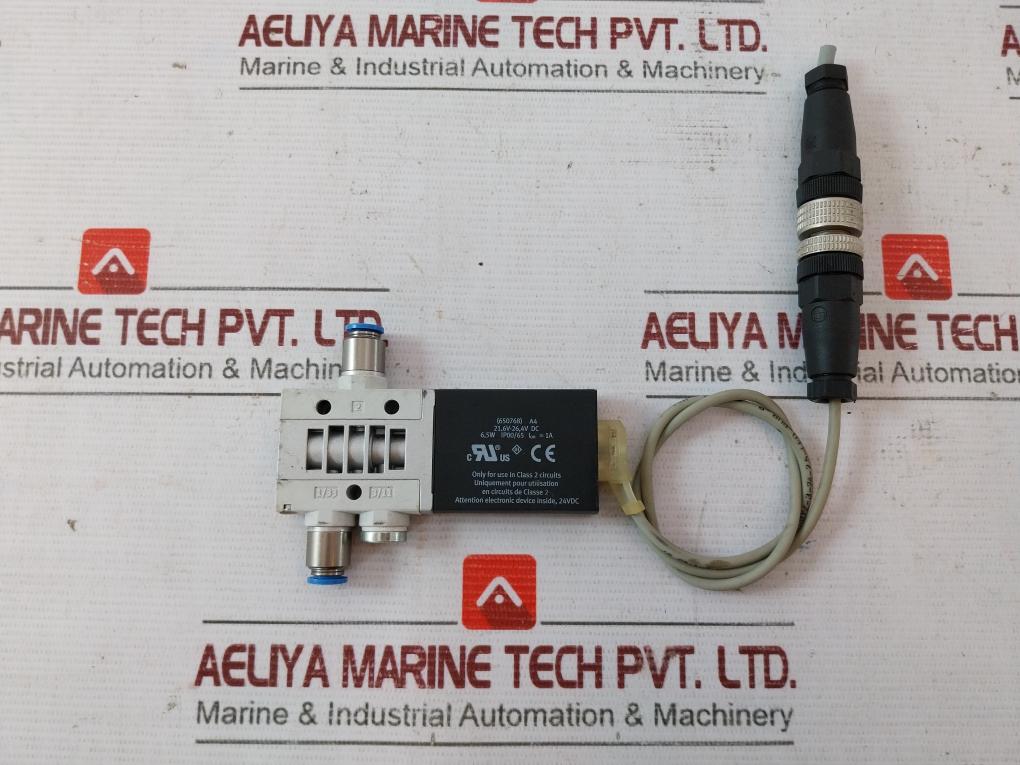 Festo Mhe3-ms1H-3/2G-1/8 Solenoid Valve With Connecting Cable 21,6V-26,4V Dc