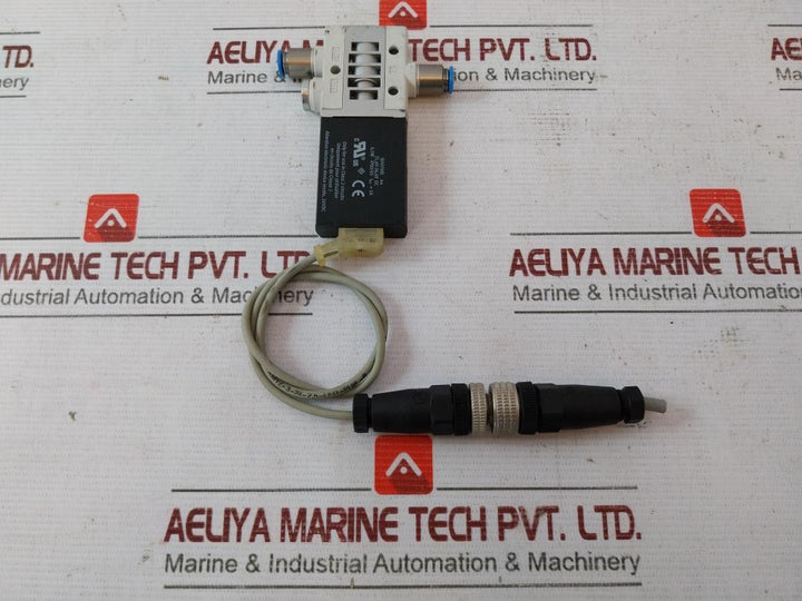 Festo Mhe3-ms1H-3/2G-1/8 Solenoid Valve With Connecting Cable 21,6V-26,4V Dc