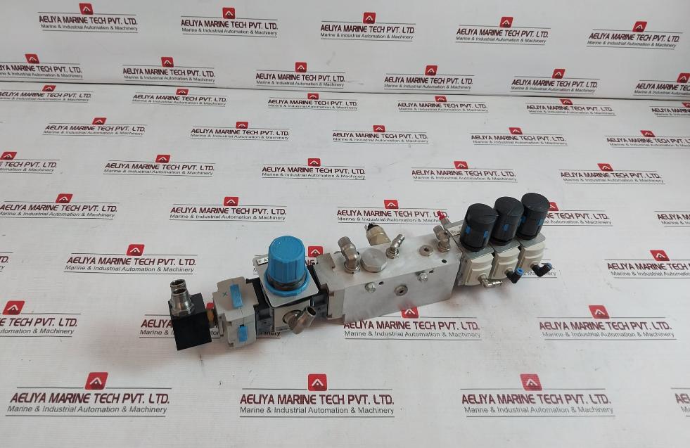 Festo Ms4-lrb-1/4-d7-a8-as Pneumatic Service‐Unit Assy Air Prep Manifold 529483