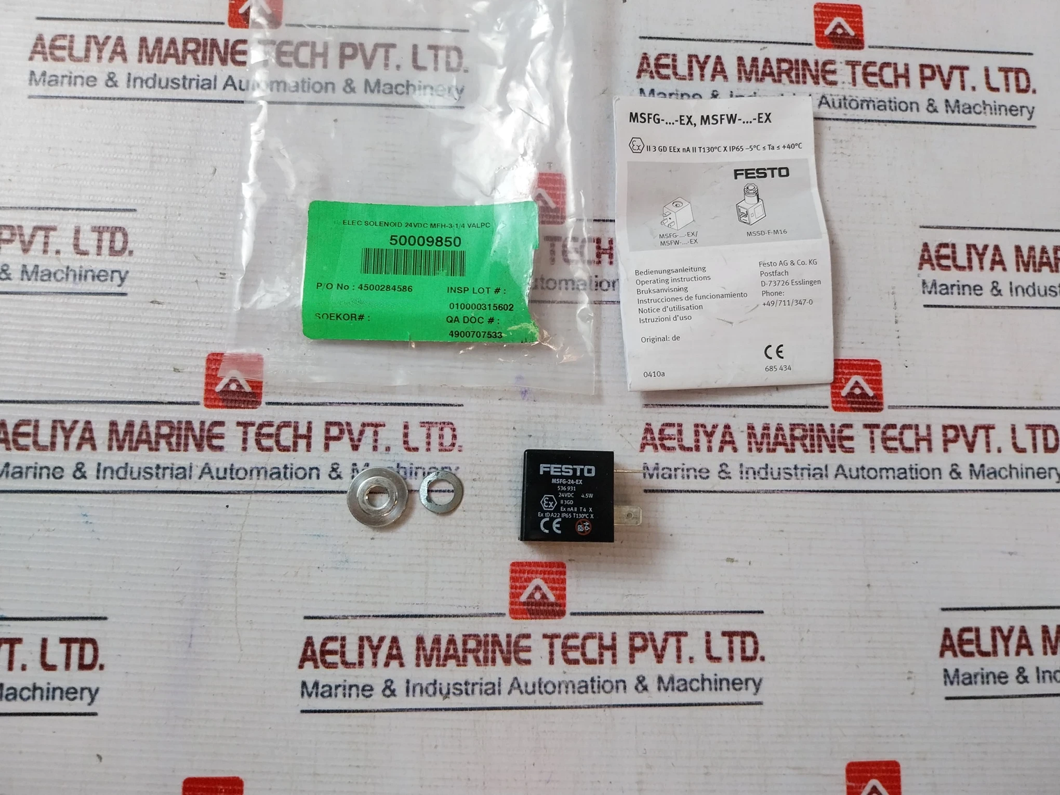 Festo Msfg-24-ex Solenoid Coil 536931 24Vdc 4.5W Ip65