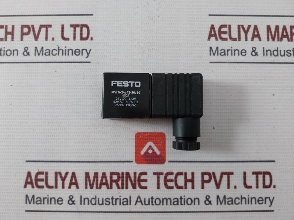 Festo Msfg-24/42-50/60 Solenoid Coil 24V Dc 4.5W 9/7Va Ip00/65
