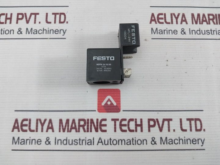 Festo Msfw-24-50/60 Solenoid Coil 24V Ac 50/60Hz 9/7Va Ip00/65