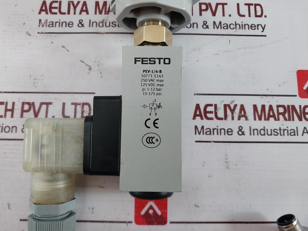 Festo Pev-1/4-b Pressure Switch 16 Bar/240 Psi/1.6 Mpa 1330189444 250V