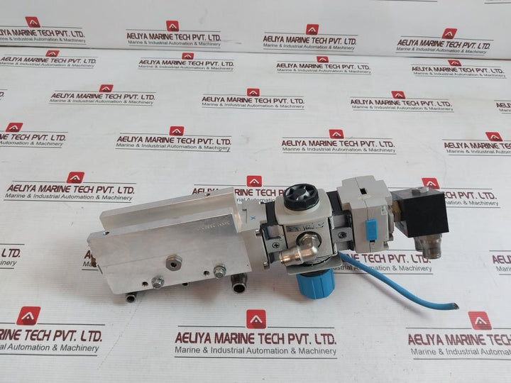 Festo Pev-1/4A-wd Pneumatic Service?Unit Assy Air Prep Manifold 3Hnm 06880-1