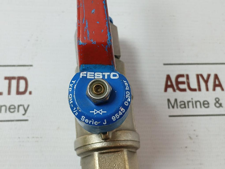 Festo Qh-1/2 Series?J 2?Way Brass Ball Valve 0-30 Bar Dn 15