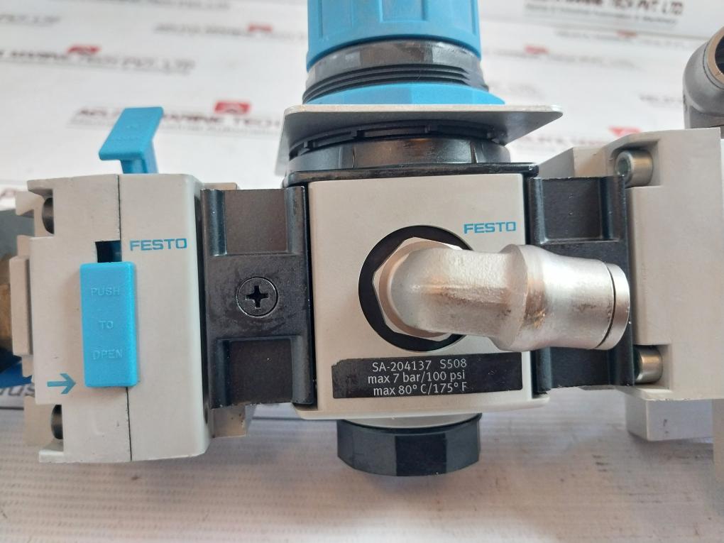 Festo Sa-204137 S508 Pneumatic Service-unit Control Valve Assembly Pev-1/4A-wd