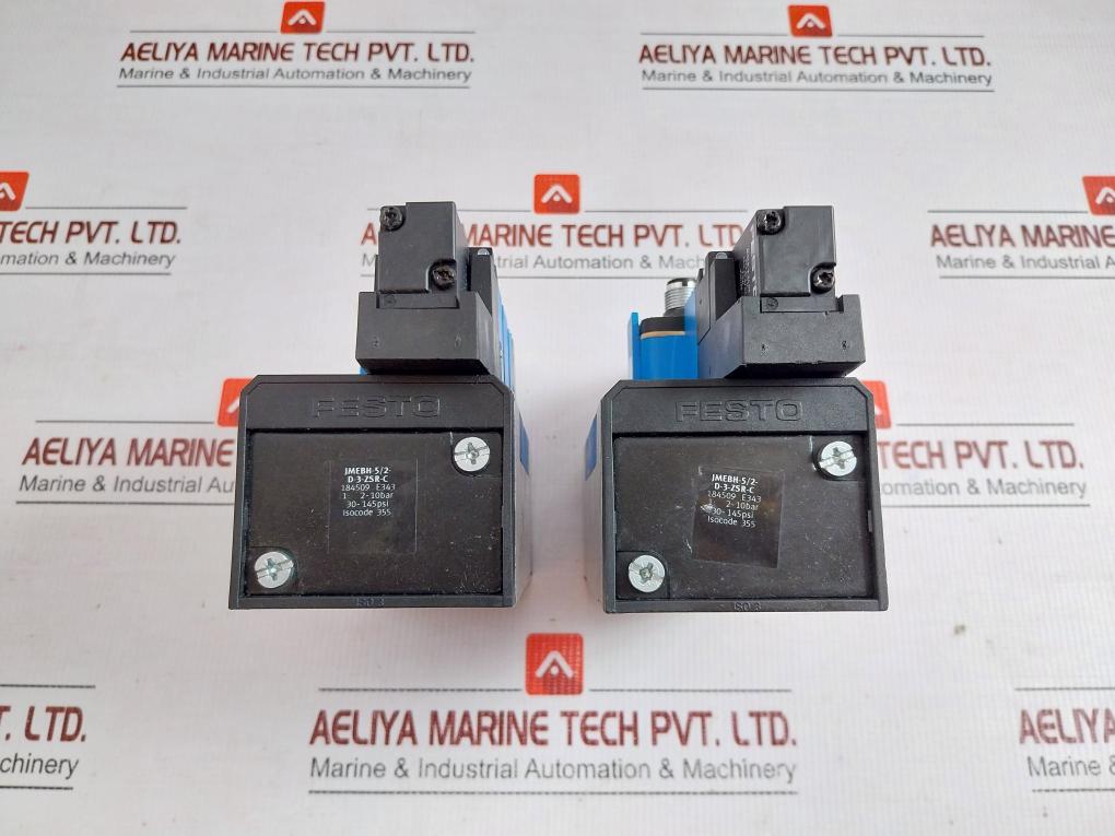 Festo Solenoid Valve 20.4-26.4V Dc 30-145 Psi Part No Jmebh-5/2-d-3-zsr-c