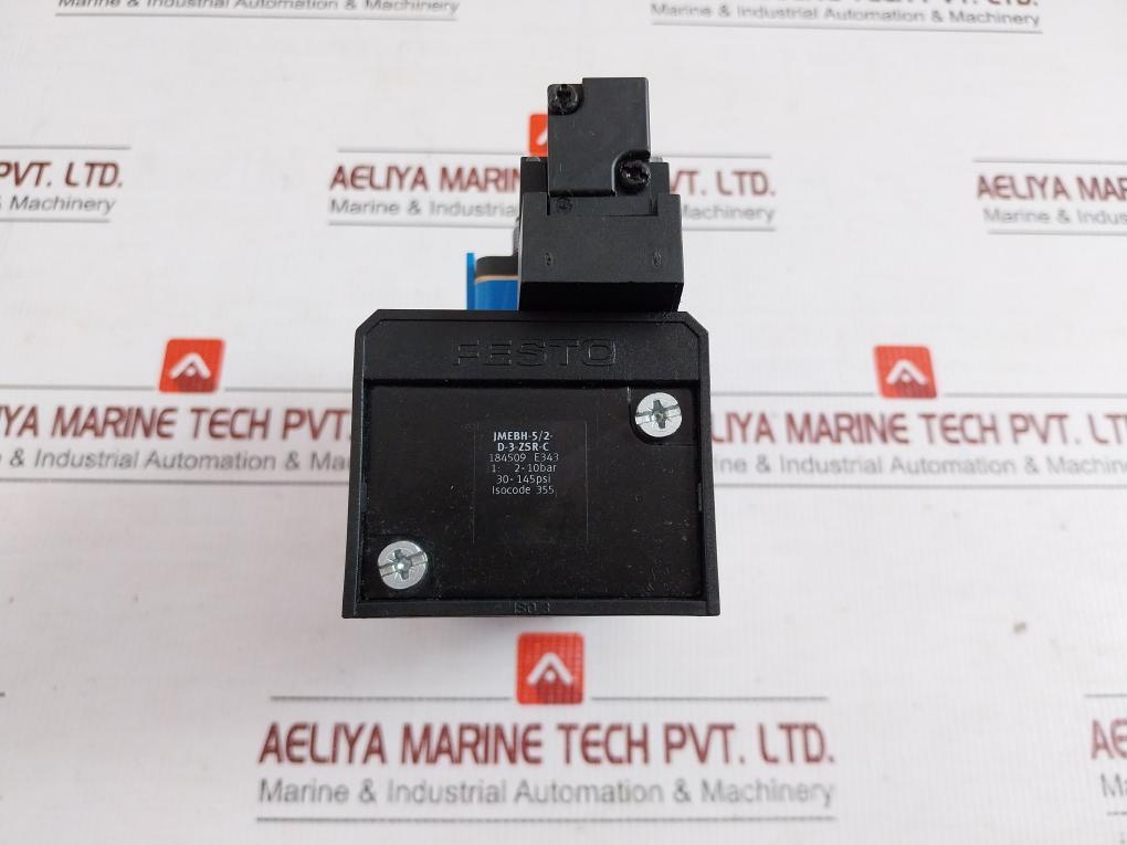 Festo Solenoid Valve 20.4-26.4V Dc 30-145 Psi Part No Jmebh-5/2-d-3-zsr-c