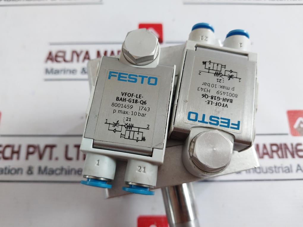 Festo Vfof-le-bah-g18-q6 One-way Flow Control Valve