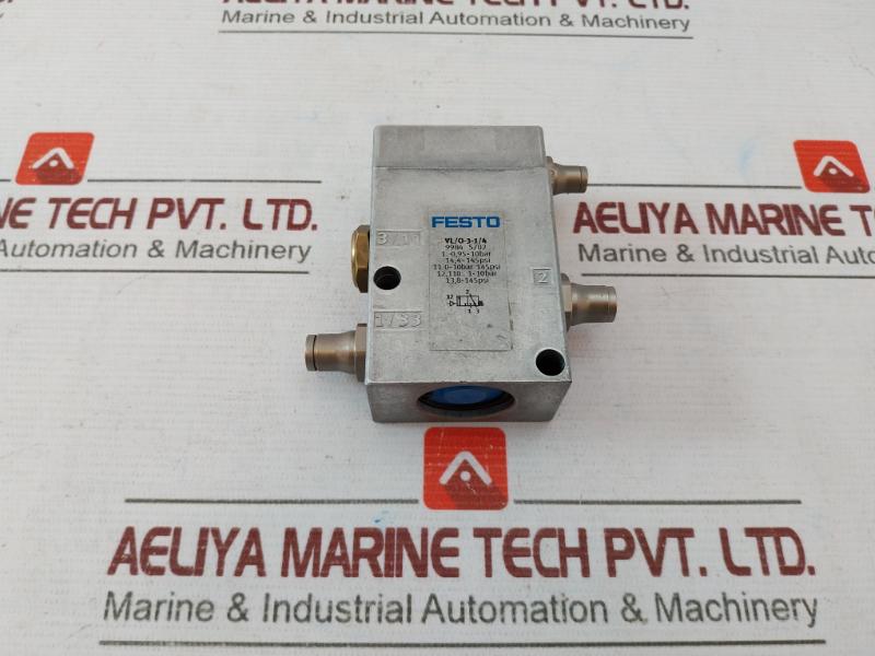 Festo Vl/O-3-1/4 3/2-way Monostable Pneumatic Valve 0-10 Bar 145 Psi