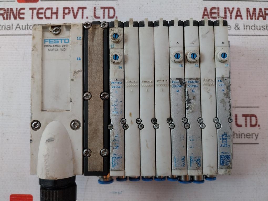Festo Vmpa-kms1-24-5 Pneumatic Solenoid Valve Manifold Assy 3-8Bar Hw1104