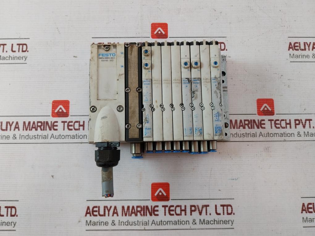 Festo Vmpa-kms1-24-5 Pneumatic Solenoid Valve Manifold Assy 3-8Bar Hw1104