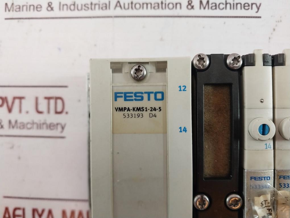 Festo Vmpa-kms1-24-5 Valve Terminal Mpa-mpm-vi, Mpa1-mpm-emm-4 1-0.9-10 Bar