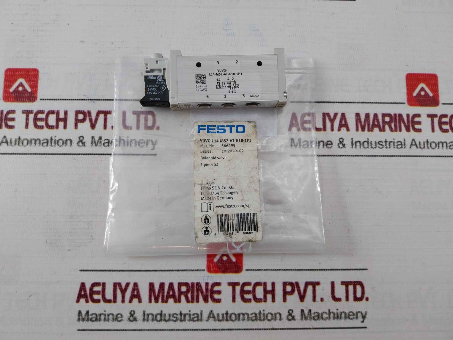 Festo Vuvg-l14-m52-at-g18-1P3 Solenoid Valve 17Gwg 24Vdc K611Bi5