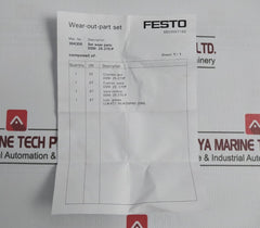Festo 384306 Wear-out-part Set Chamber Seal,Cushion Plate,Vane,Lub-kc1 Grease