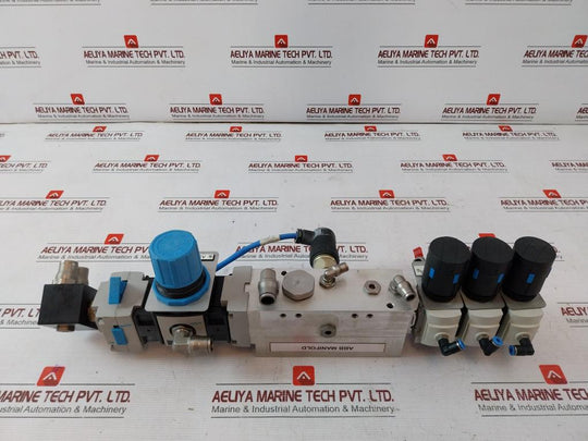 Festo Hea-m2-g1/2 Manual On-off Valve With Pressure Switch Pev-1/4A-wd F843