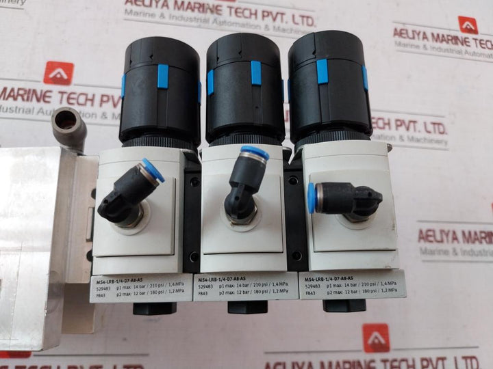 Festo Hea-m2-g1/2 Manual On-off Valve With Pressure Switch Pev-1/4A-wd F843