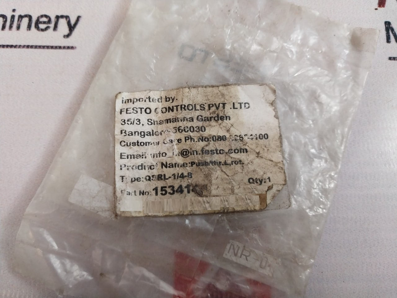 Festo Qsrl-1/4-8 Push-in L-fitting Rotatable 153414