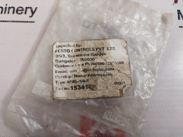 Festo Qsrl-1/4-8 Push-in L-fitting Rotatable 153414