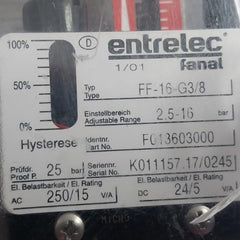 Ff-16-g3/8 Entrelec Pressure Switch 2.5-16 Bar