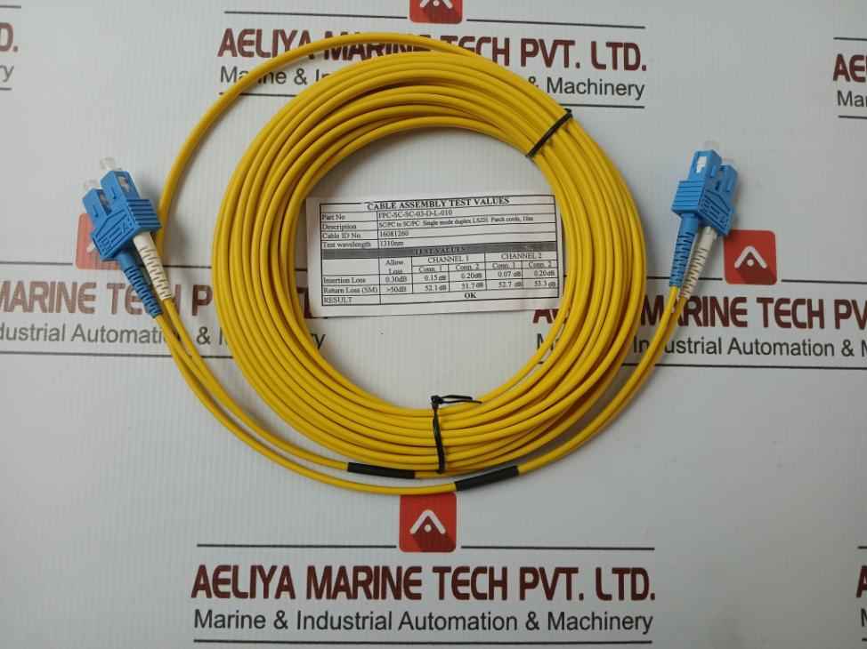 Fiber Optic Cable 10M Part No. Fpc-sc-sc-03-d-l-010 1310Nm