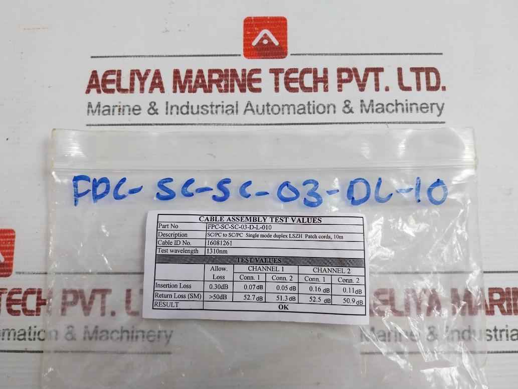 Fiber Optic Cable Fpc-sc-sc-03-d-l-010 140Gm