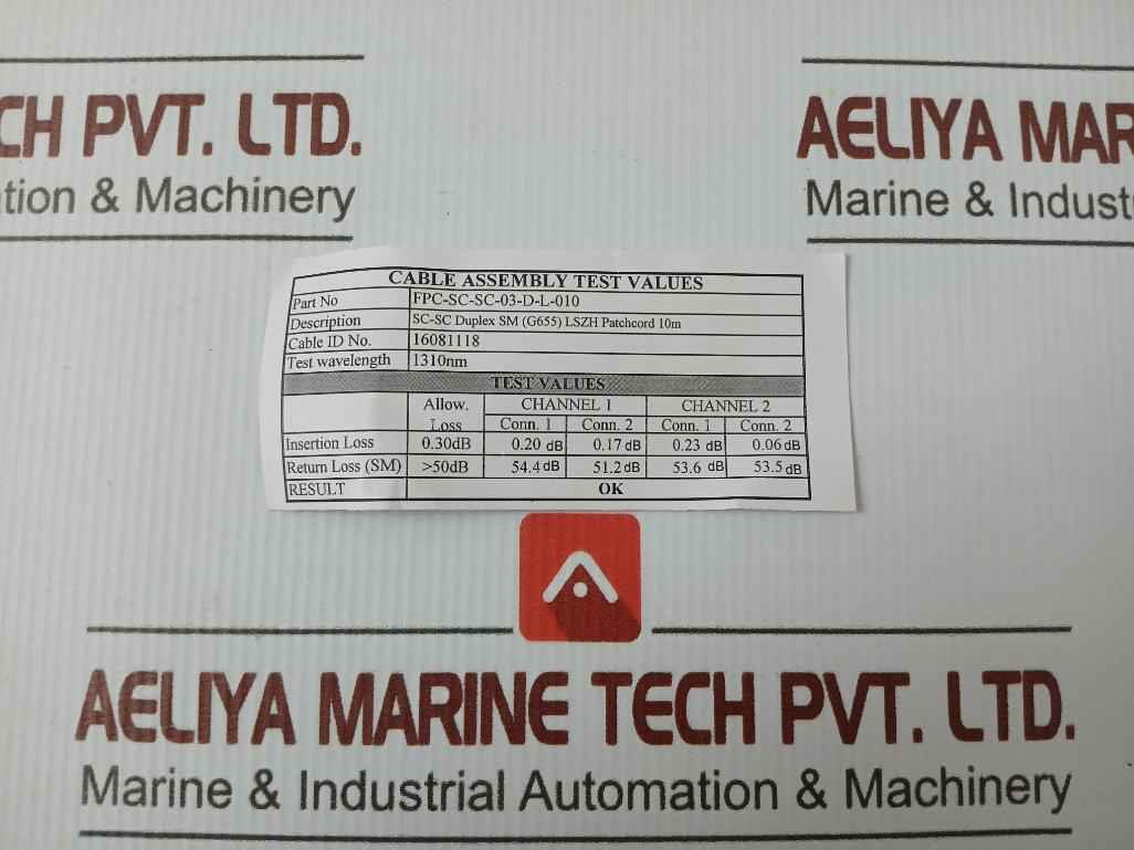 Fiber Optic Cable Fpc-sc-sc-03-d-l-010 New