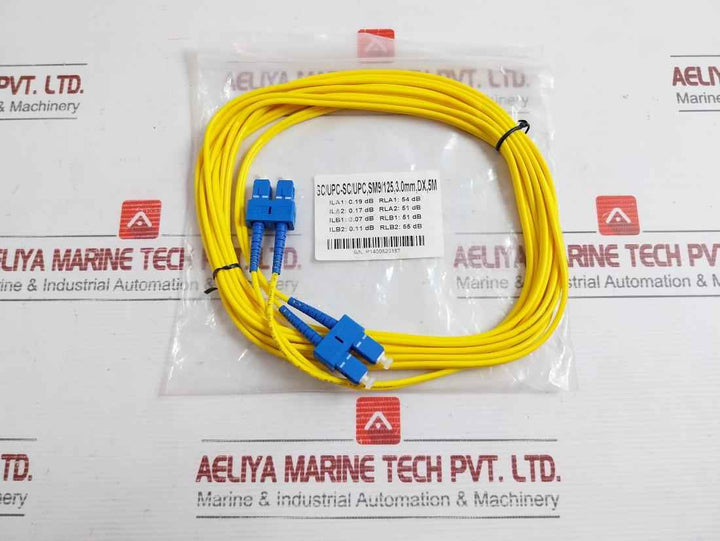 Fiber Optic Cable Sc/Upc-sc/Upc,Sm9/125,3.0Mm,Dx,5M
