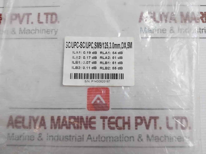 Fiber Optic Cable Sc/Upc-sc/Upc,Sm9/125,3.0Mm,Dx,5M