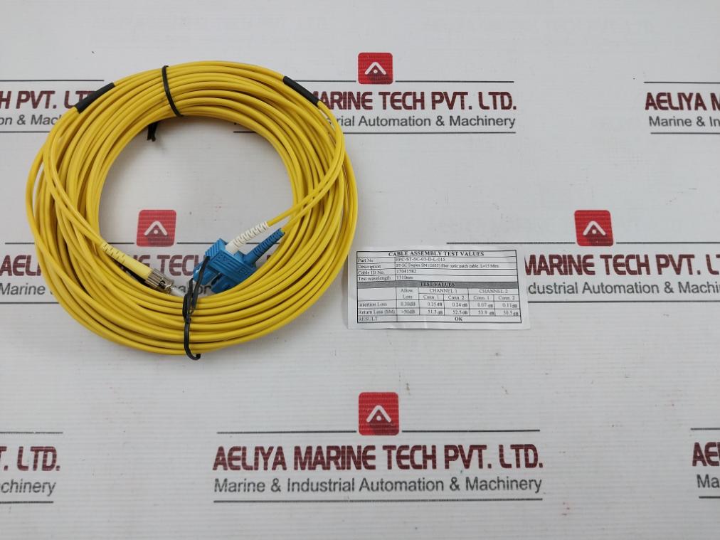 Fiber Optic Patch Cable St-sc Duplex Sm G655 15M Fpc-st-sc-03-d-l-015