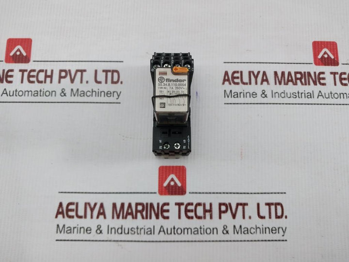 Finder-110-Vac-10A-Power-Relay-With-Socket-Base-55-34-8-110-3