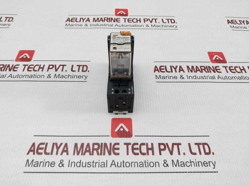 Finder-110-Vac-10A-Power-Relay-With-Socket-Base-55-34-8-110-5