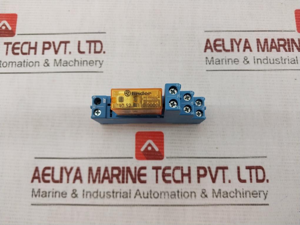 Finder 40.52.8.110.0000 Relay With Base 110Vac 8A 250V 10A 300V