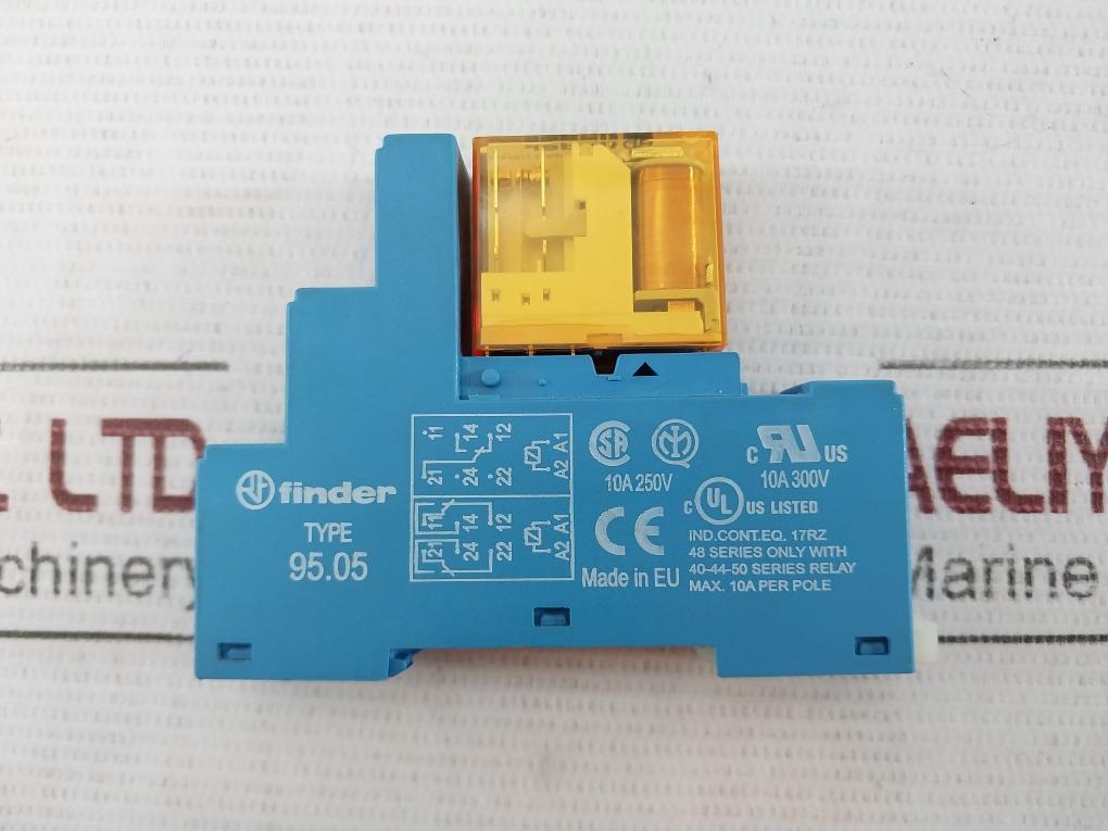 Finder 40.52.8.110.0000 Relay With Base 110Vac 8A 250V 10A 300V